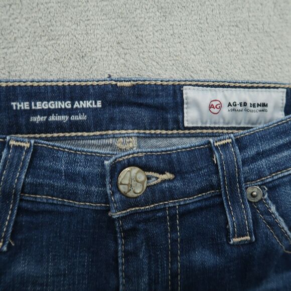 Adriano Goldschmied AG Women's 26R Low-Rise Legging Ankle 28" Inseam Distressed - Picture 8 of 15